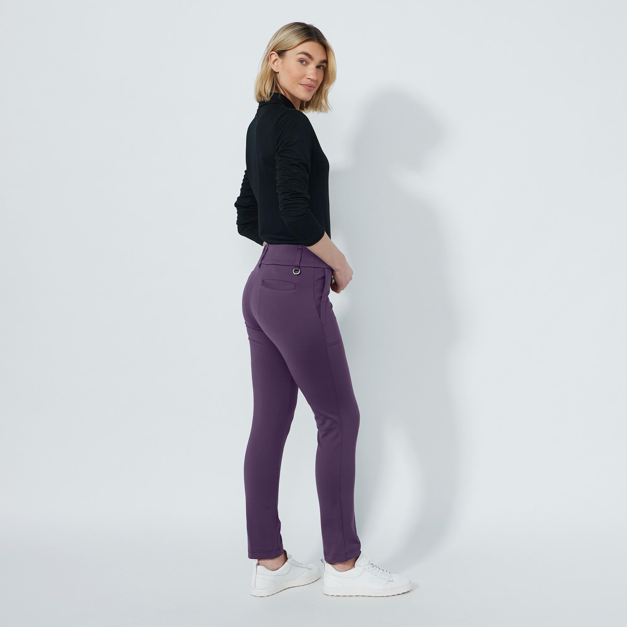 Daily Sports Magic Warm Ladies Winter Golf Trousers Dark Purple 32 Inch